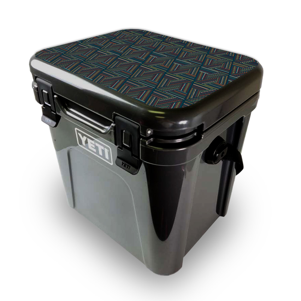 Picture of MightySkins YEROA24LID-Triangle Stripes Skin for Yeti Roadie 24 Hard Cooler Lid - Triangle Stripes