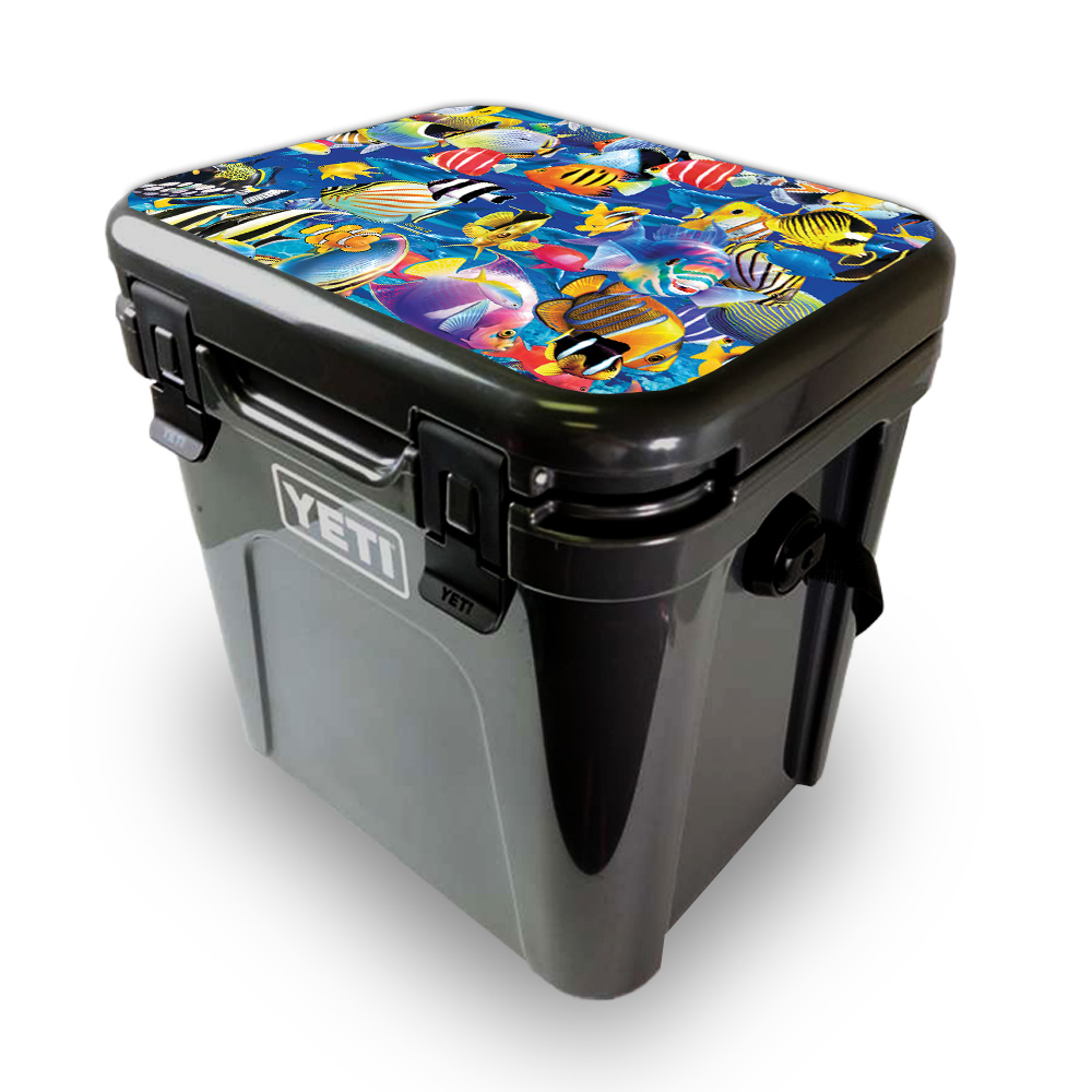 Picture of MightySkins YEROA24LID-Tropical Fish Skin for Yeti Roadie 24 Hard Cooler Lid - Tropical Fish