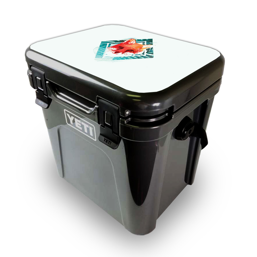Picture of MightySkins YEROA24LID-Tropical Fox Skin for Yeti Roadie 24 Hard Cooler Lid - Tropical Fox