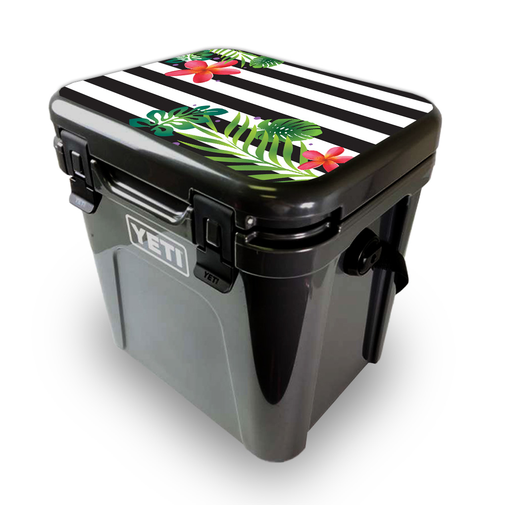 Picture of MightySkins YEROA24LID-Tropical Stripes Skin for Yeti Roadie 24 Hard Cooler Lid - Tropical Stripes