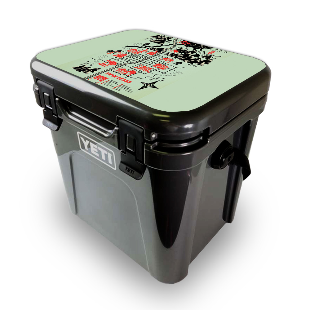 Picture of MightySkins YEROA24LID-Twin Peaks Map Skin for Yeti Roadie 24 Hard Cooler Lid - Twin Peaks Map