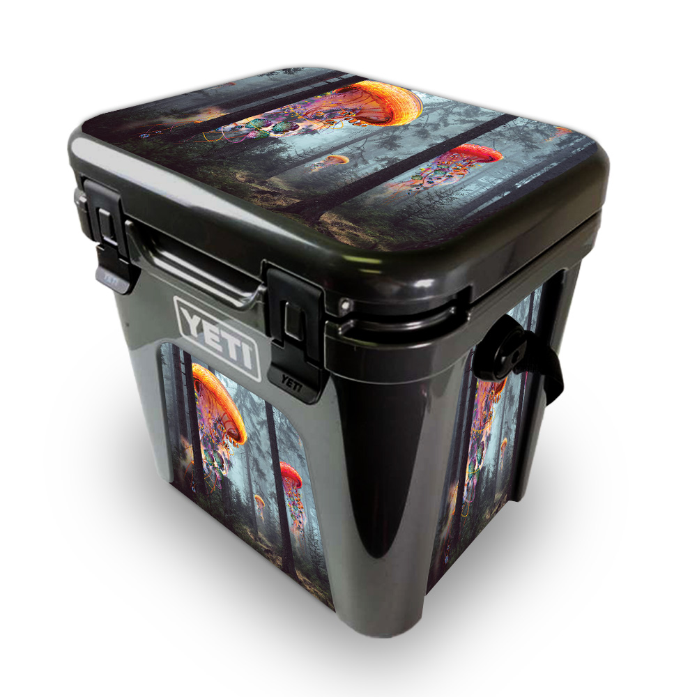 Picture of MightySkins YEROAD24-Electric Jellyfish Skin for Yeti Roadie 24 Hard Cooler - Electric Jellyfish