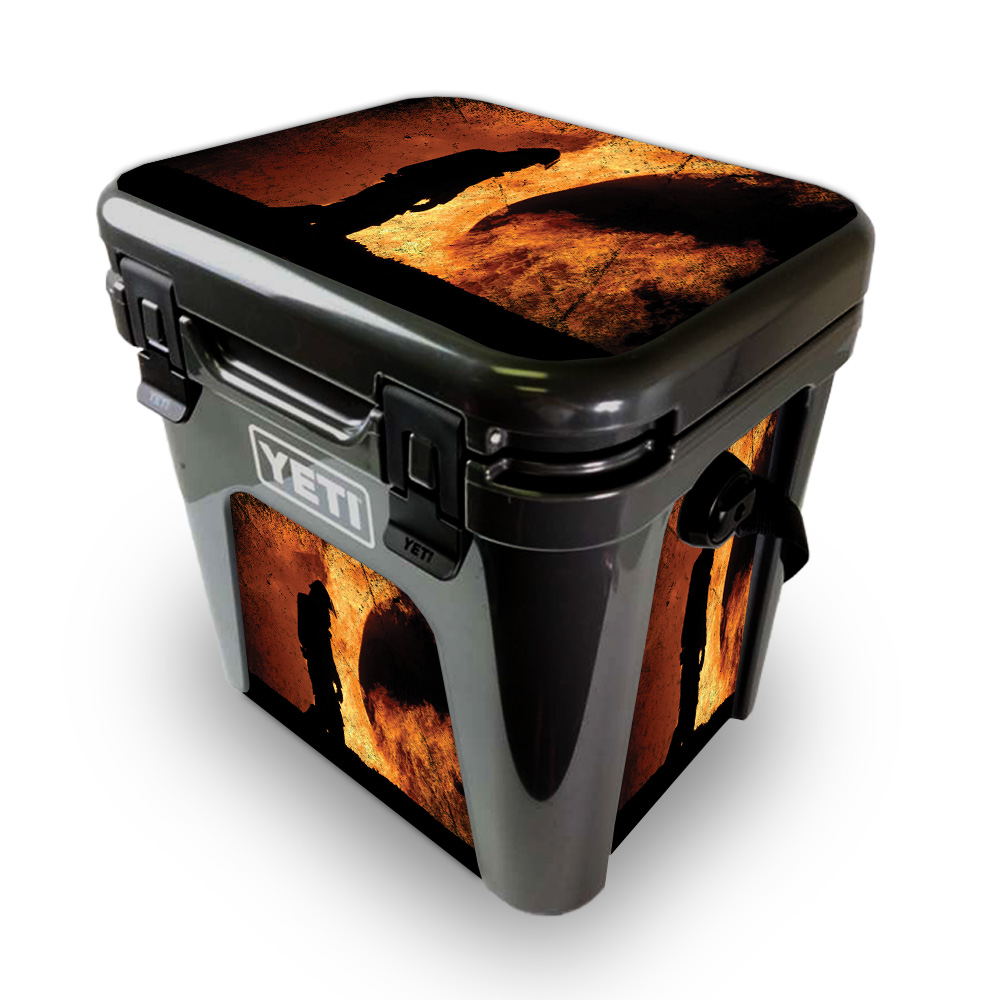Picture of MightySkins YEROAD24-Fire fighter Skin for Yeti Roadie 24 Hard Cooler - Fire fighter