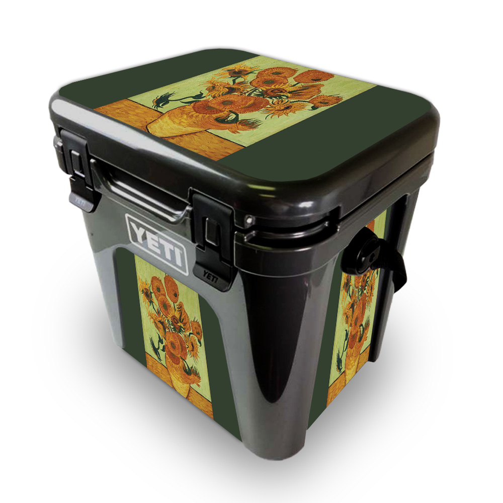 Picture of MightySkins YEROAD24-Van Gogh Sunflowers Skin for Yeti Roadie 24 Hard Cooler - Van Gogh Sunflowers