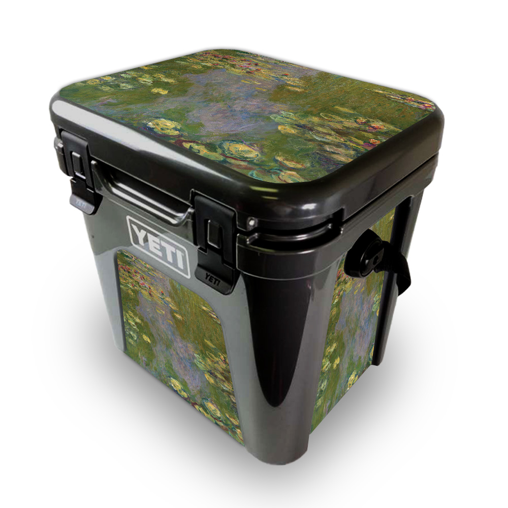 Picture of MightySkins YEROAD24-Water Lilies Skin for Yeti Roadie 24 Hard Cooler - Water Lilies