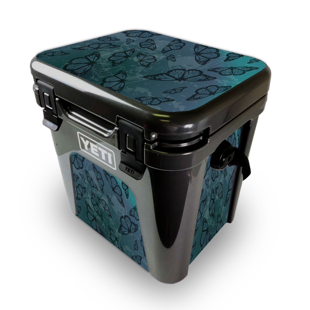 Picture of MightySkins YEROAD24-Dark Butterfly Skin for Yeti Roadie 24 Hard Cooler - Dark Butterfly