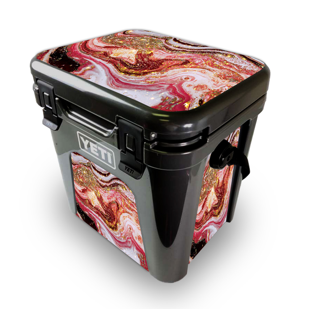 Picture of MightySkins YEROAD24-Dark Rose Gem Skin for Yeti Roadie 24 Hard Cooler - Dark Rose Gem