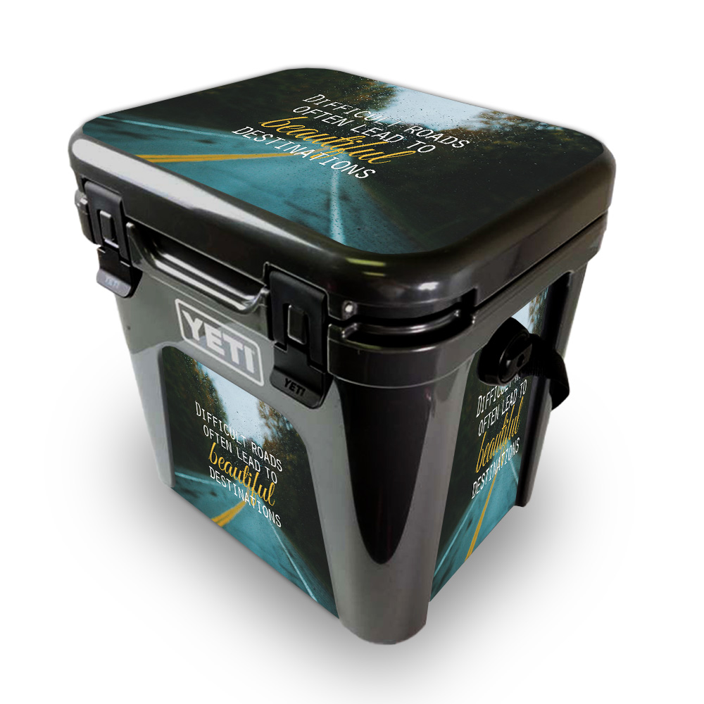 Picture of MightySkins YEROAD24-Difficult Roads Skin for Yeti Roadie 24 Hard Cooler - Difficult Roads