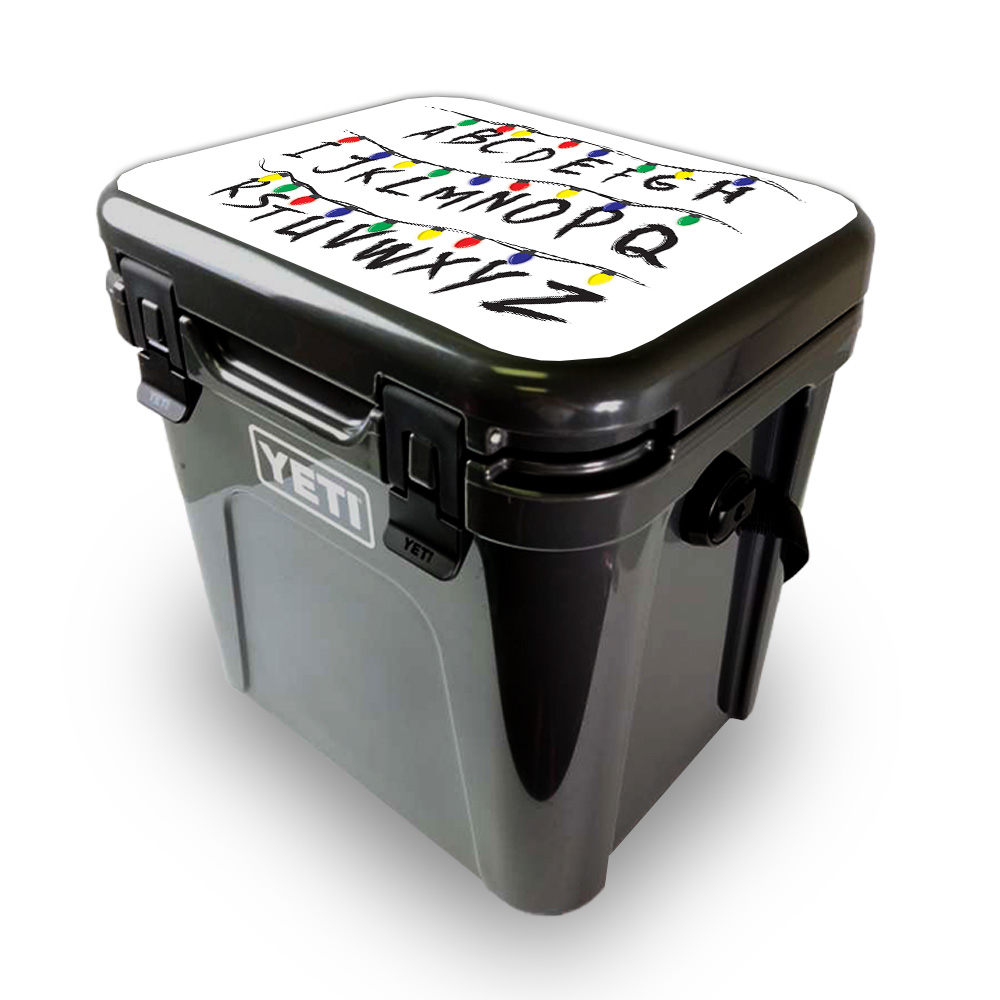 Picture of MightySkins YEROA24LID-Stranger Alphabet Skin for Yeti Roadie 24 Hard Cooler Lid - Stranger Alphabet