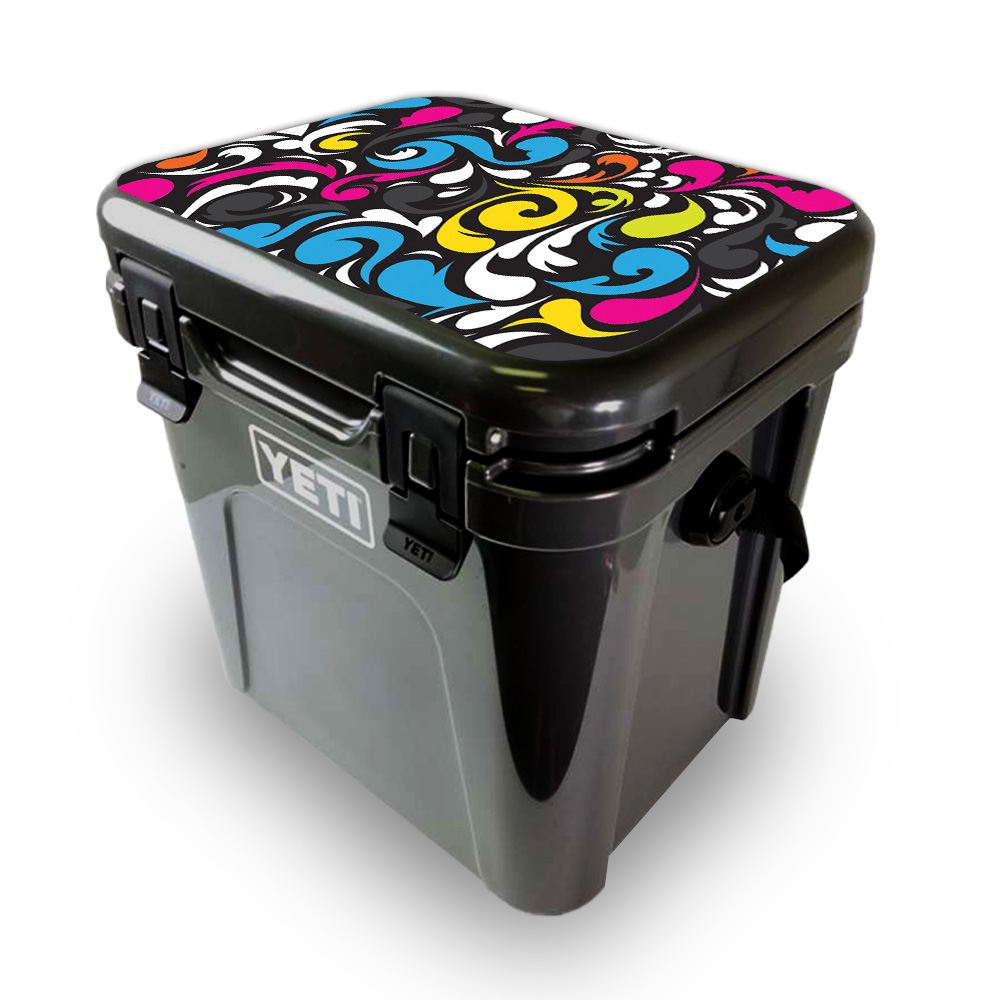 Picture of MightySkins YEROA24LID-Swirly Skin for Yeti Roadie 24 Hard Cooler Lid - Swirly