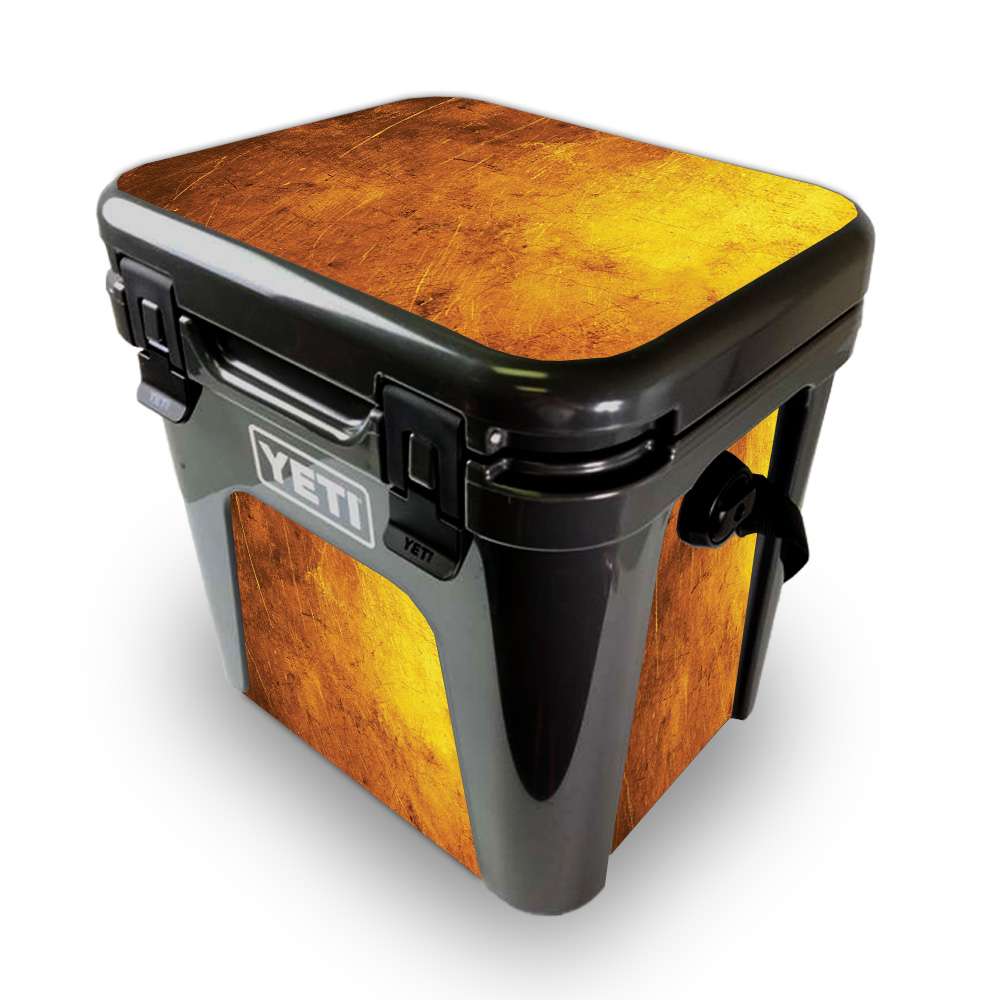 Picture of MightySkins YEROAD24-Textured Gold Skin for Yeti Roadie 24 Hard Cooler - Textured Gold