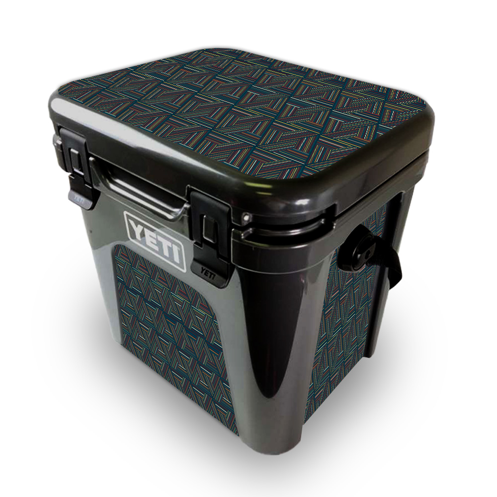 Picture of MightySkins YEROAD24-Triangle Stripes Skin for Yeti Roadie 24 Hard Cooler - Triangle Stripes