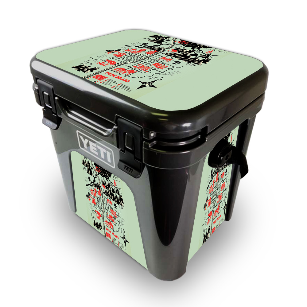 Picture of MightySkins YEROAD24-Twin Peaks Map Skin for Yeti Roadie 24 Hard Cooler - Twin Peaks Map