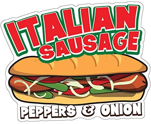 Italian Sausage 24 in. Decal Concession Stand Food Truck Sticker -  SignMission, D-DC-24 Italian Sausage19