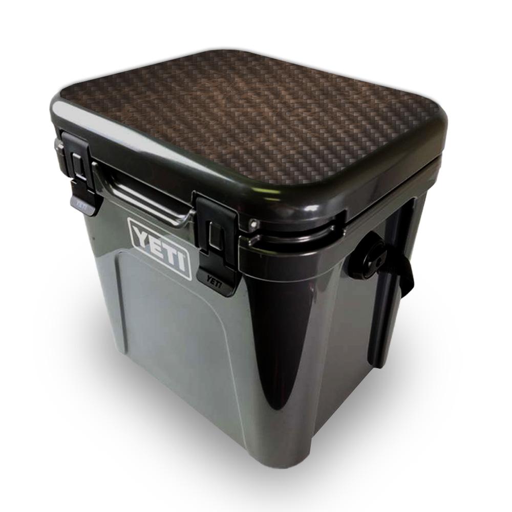 Picture of MightySkins YEROA24LID-Brown Linen Skin for Yeti Roadie 24 Hard Cooler Lid - Brown Linen