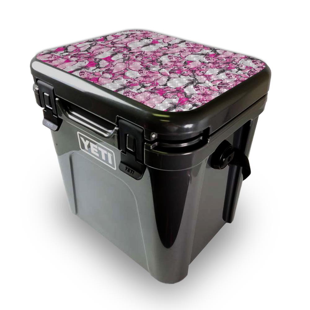 Picture of MightySkins YEROA24LID-Butterflies Skin for Yeti Roadie 24 Hard Cooler Lid - Butterflies