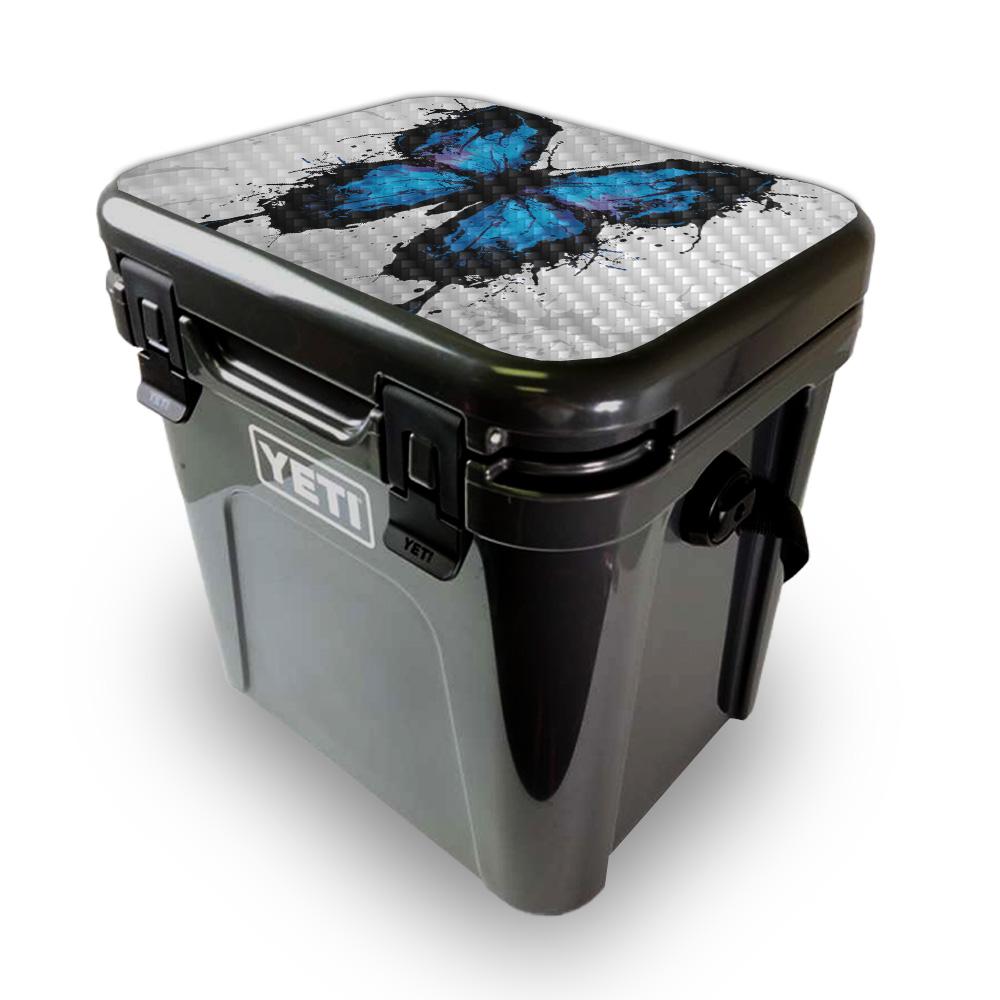 Picture of MightySkins YEROA24LID-Butterfly Splash Skin for Yeti Roadie 24 Hard Cooler Lid - Butterfly Splash