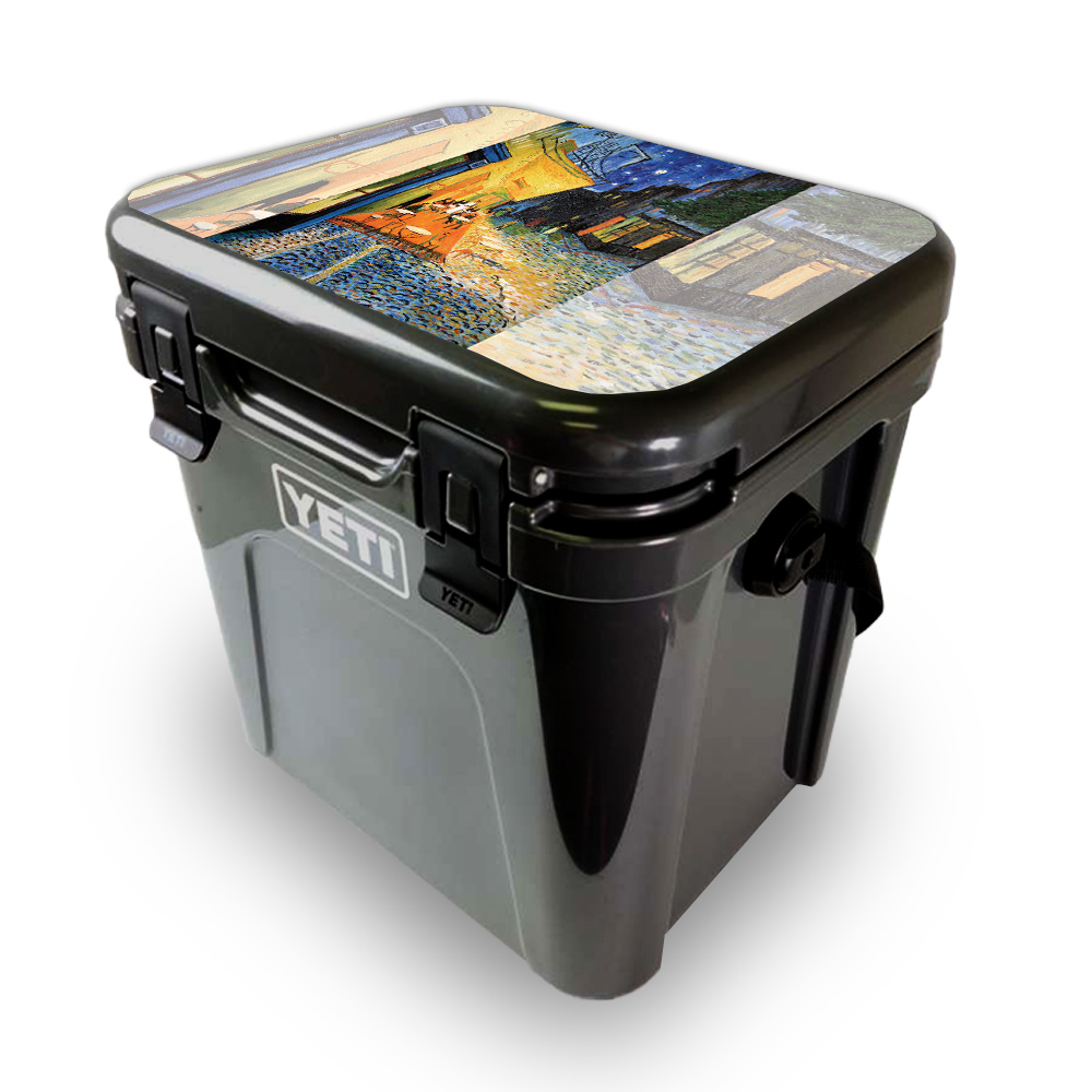 Picture of MightySkins YEROA24LID-Cafe Terrace At Night Skin for Yeti Roadie 24 Hard Cooler Lid - Cafe Terrace At Night