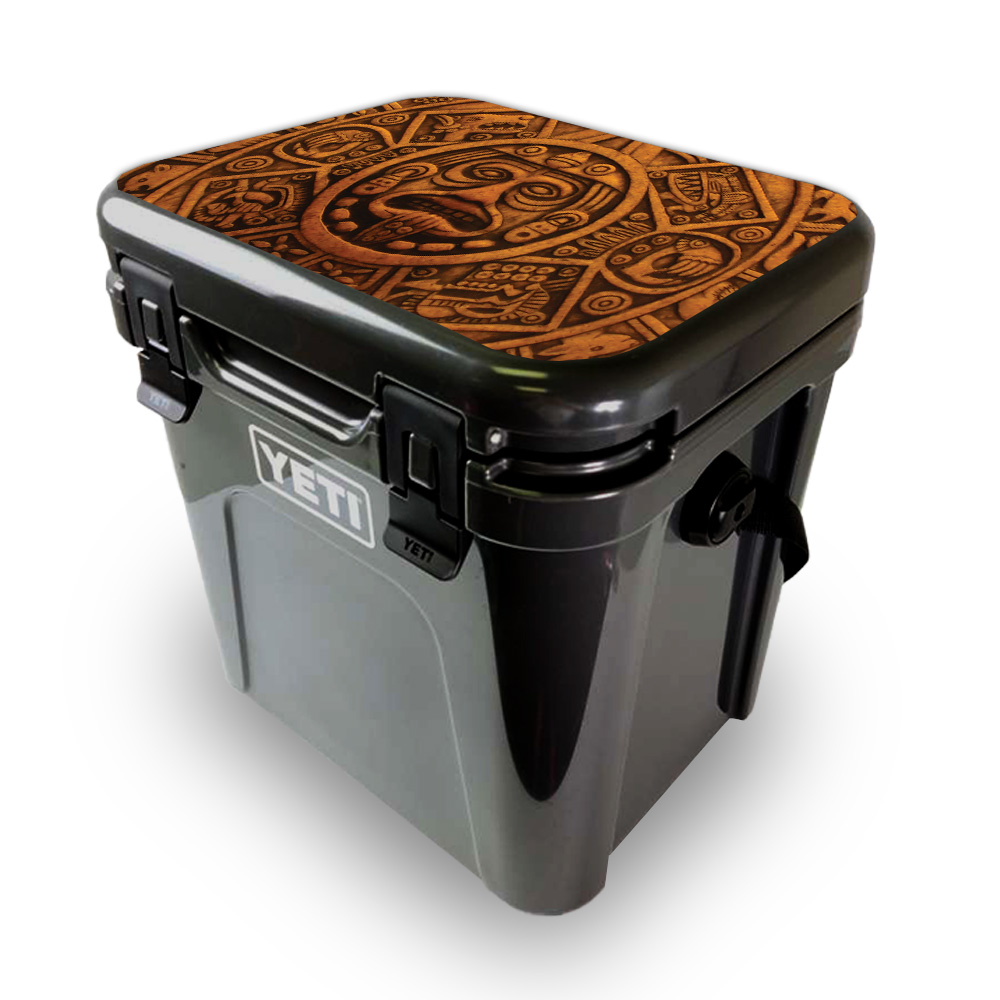 Picture of MightySkins YEROA24LID-Carved Aztec Skin for Yeti Roadie 24 Hard Cooler Lid - Carved Aztec