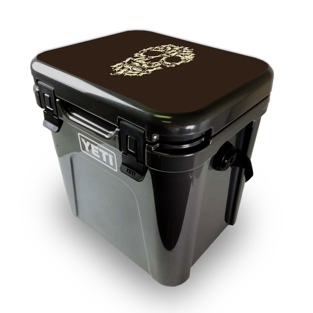 Picture of MightySkins YEROA24LID-Cat Skull Skin for Yeti Roadie 24 Hard Cooler Lid - Cat Skull