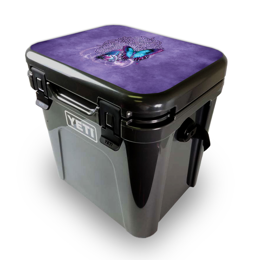 Picture of MightySkins YEROA24LID-Celtic Butterflies Skin for Yeti Roadie 24 Hard Cooler Lid - Celtic Butterflies