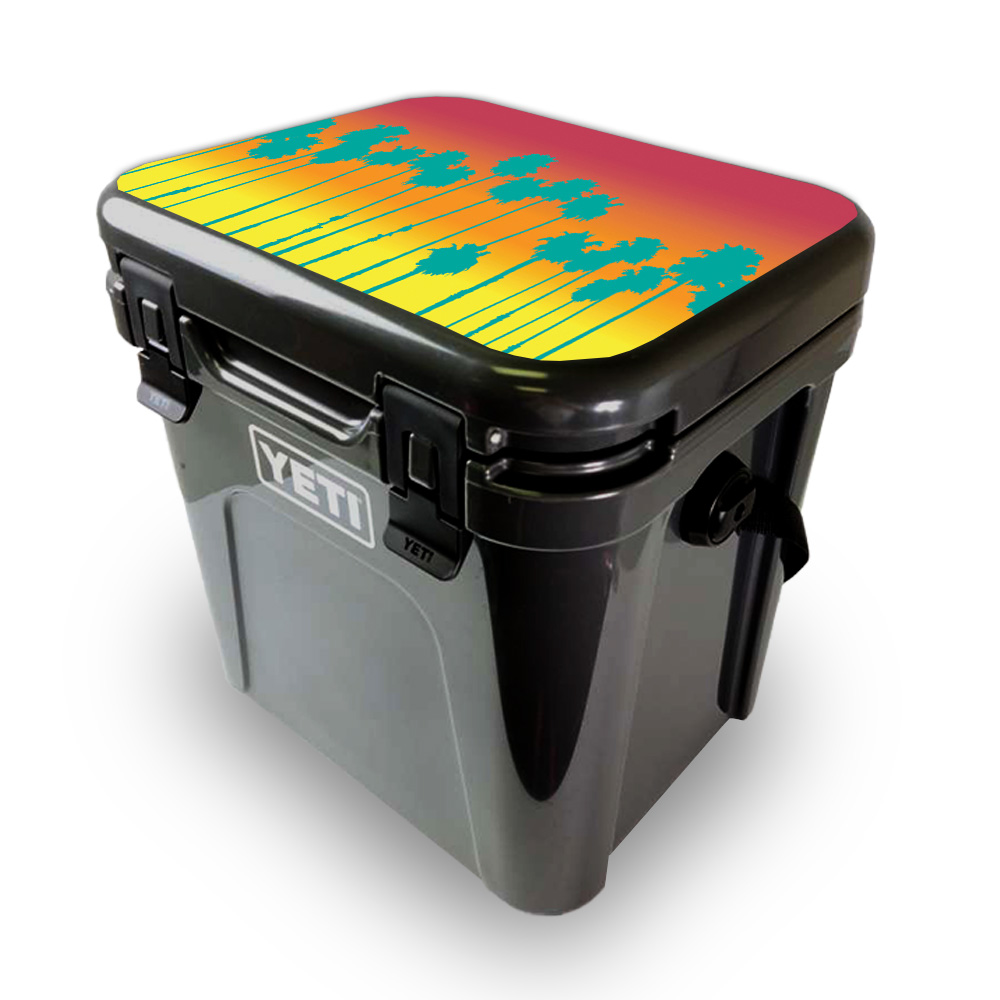 Picture of MightySkins YEROA24LID-Sherbet Palms Skin for Yeti Roadie 24 Hard Cooler Lid - Sherbet Palms