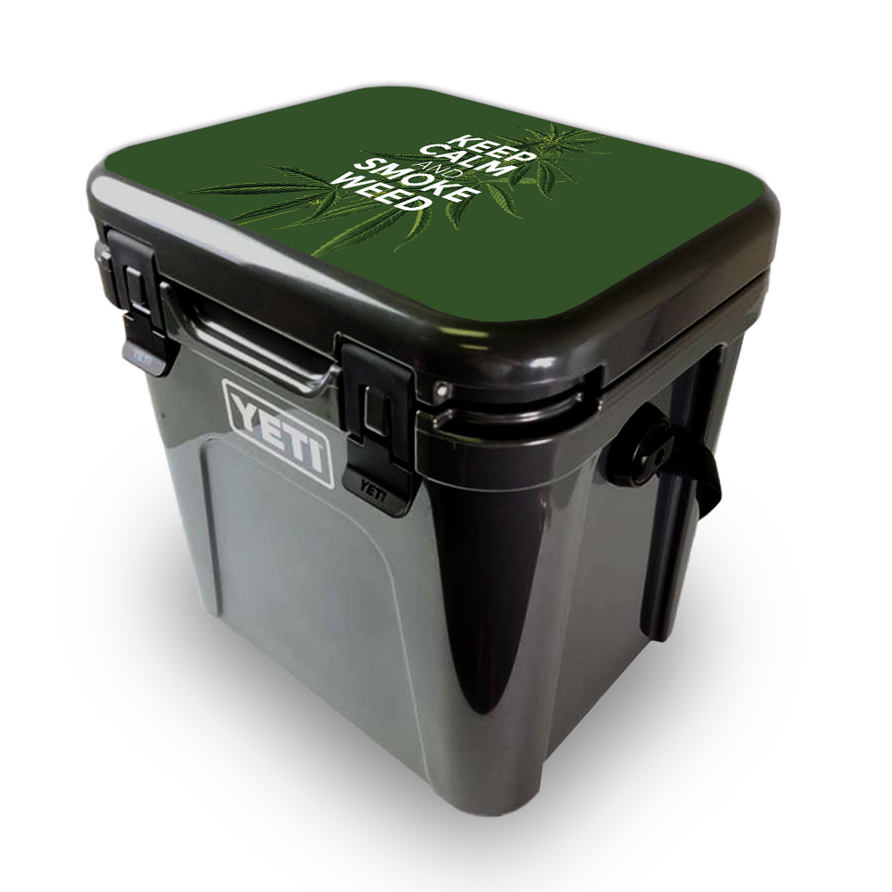 Picture of MightySkins YEROA24LID-Smoke Weed Skin for Yeti Roadie 24 Hard Cooler Lid - Smoke Weed