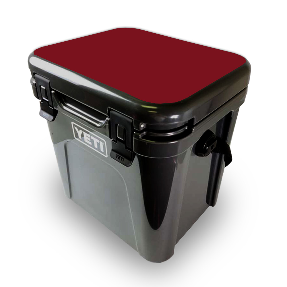 Picture of MightySkins YEROA24LID-Solid Burgundy Skin for Yeti Roadie 24 Hard Cooler Lid - Solid Burgundy