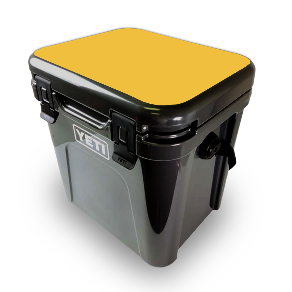 Picture of MightySkins YEROA24LID-Solid Marigold Skin for Yeti Roadie 24 Hard Cooler Lid - Solid Marigold
