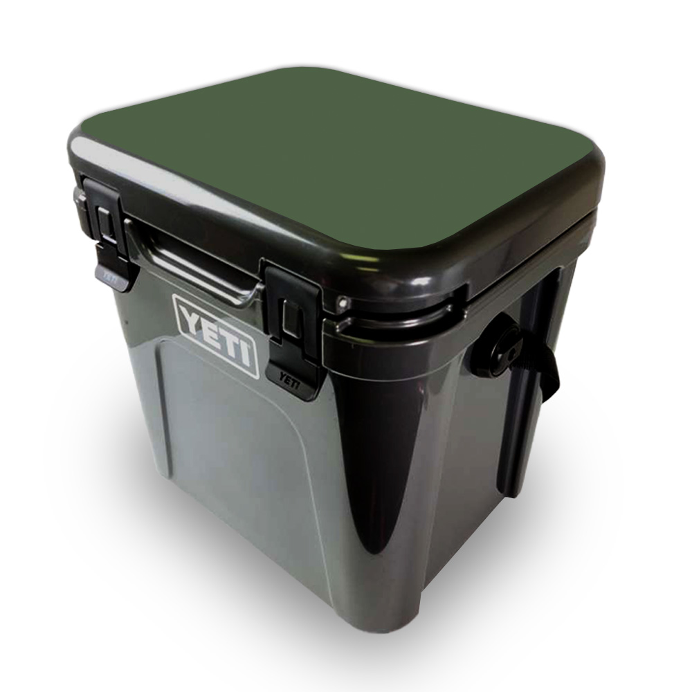 Picture of MightySkins YEROA24LID-Solid Olive Skin for Yeti Roadie 24 Hard Cooler Lid - Solid Olive