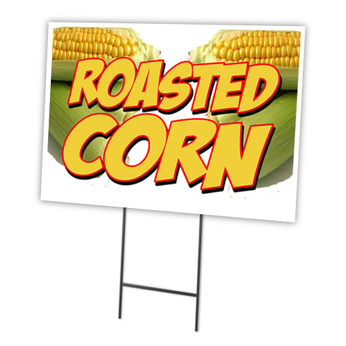 18 x 24 in. Roasted Corn Yard Sign & Stake -  Amistad, AM3877635