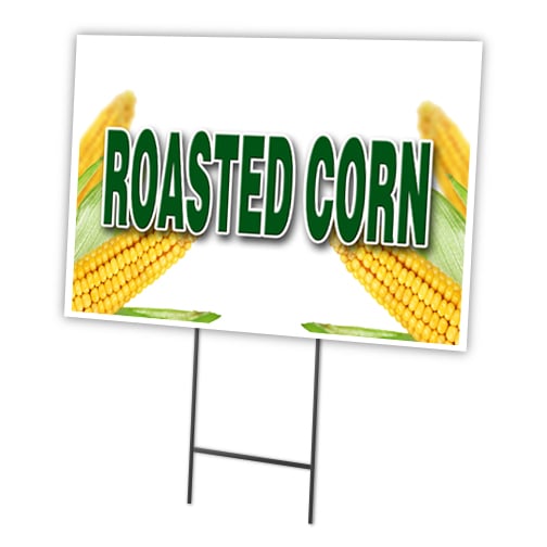 18 x 24 in. Roasted Corn 1 Yard Sign & Stake -  Amistad, AM3890142