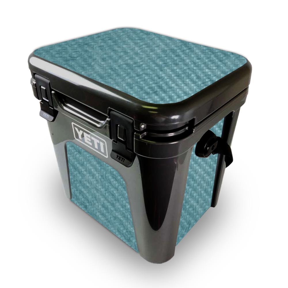 Picture of MightySkins YEROAD24-Baby Blue Jacquard Skin for Yeti Roadie 24 Hard Cooler - Baby Blue Jacquard