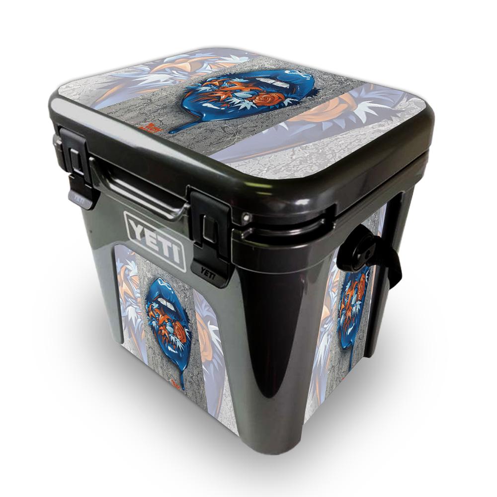 Picture of MightySkins YEROAD24-Blue Lips Skin for Yeti Roadie 24 Hard Cooler - Blue Lips