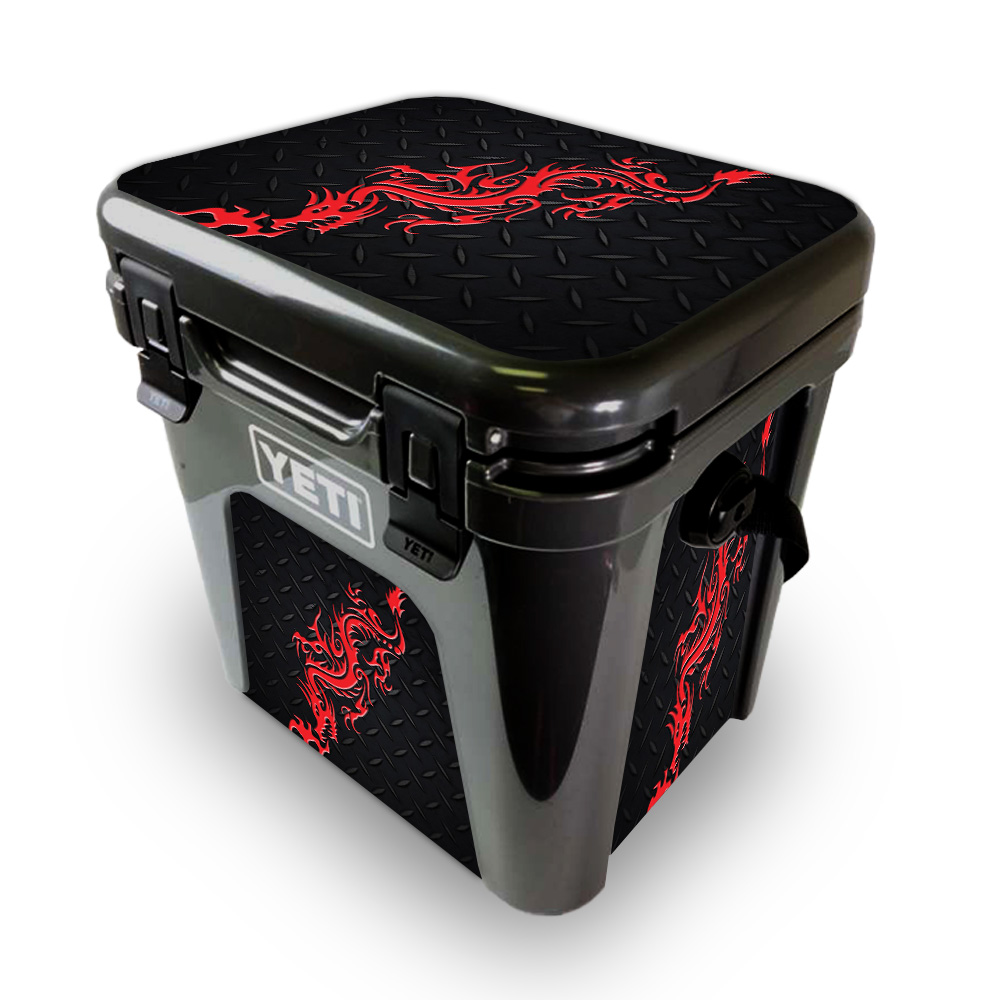 Picture of MightySkins YEROAD24-Red Dragon Skin for Yeti Roadie 24 Hard Cooler - Red Dragon
