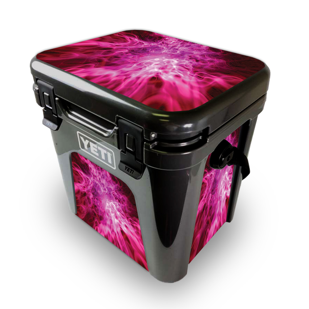 Picture of MightySkins YEROAD24-Red Mystic Flames Skin for Yeti Roadie 24 Hard Cooler - Red Mystic Flames