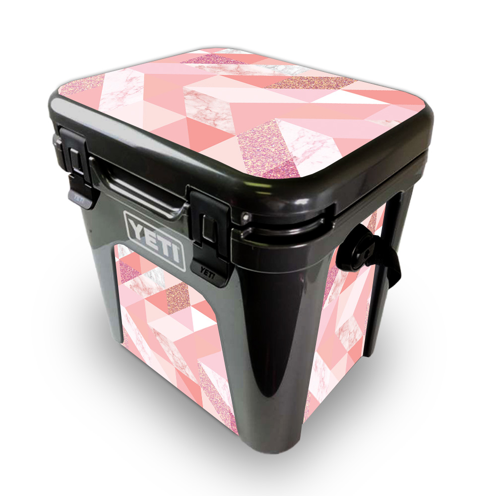 Picture of MightySkins YEROAD24-Rose Gold Pattern Skin for Yeti Roadie 24 Hard Cooler - Rose Gold Pattern