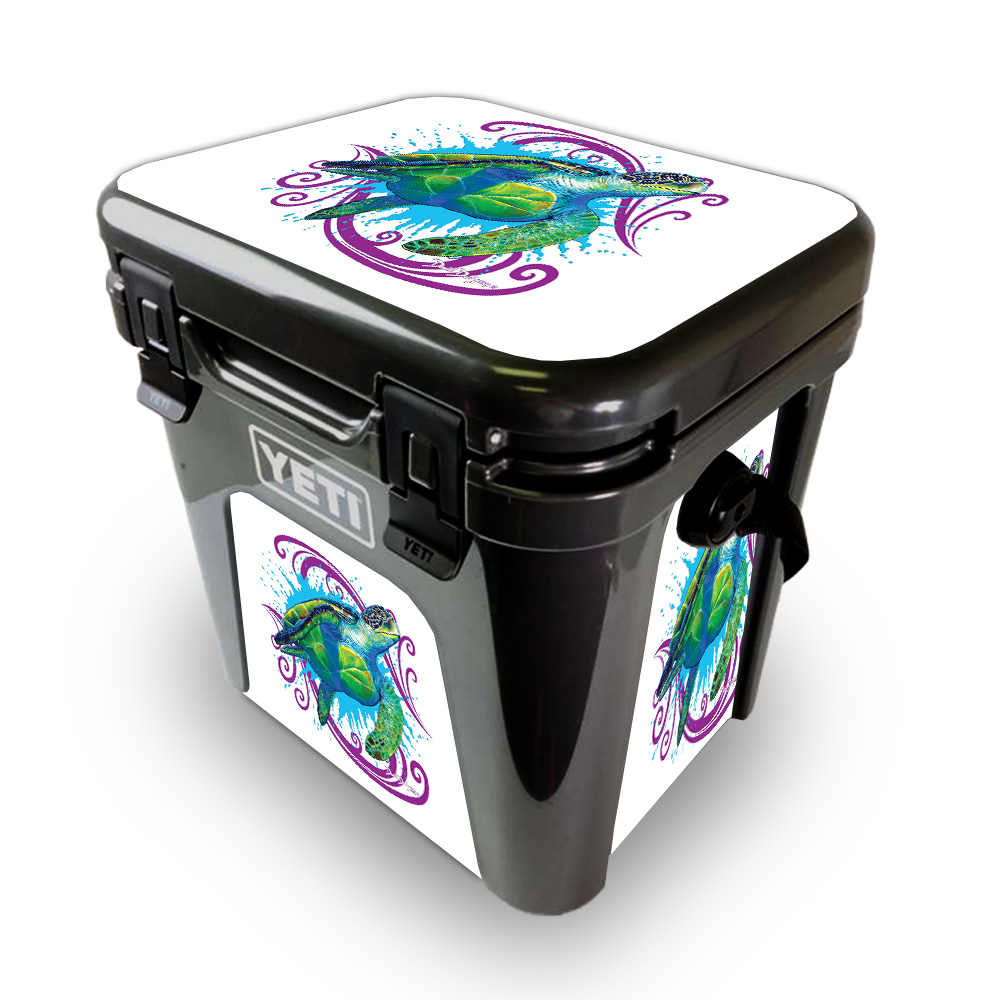Picture of MightySkins YEROAD24-Sea Turtle Splash Skin for Yeti Roadie 24 Hard Cooler - Sea Turtle Splash