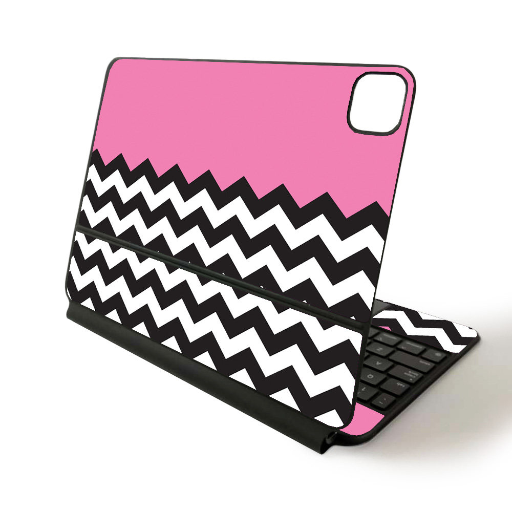 Picture of MightySkins APIPSK1120-Pink Chevron Skin for Apple Magic Keyboard & iPad Pro 11 in. 2020 - Pink Chevron