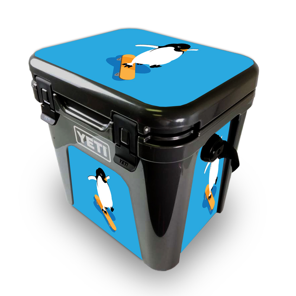 Picture of MightySkins YEROAD24-Skater Penguin Skin for Yeti Roadie 24 Hard Cooler - Skater Penguin