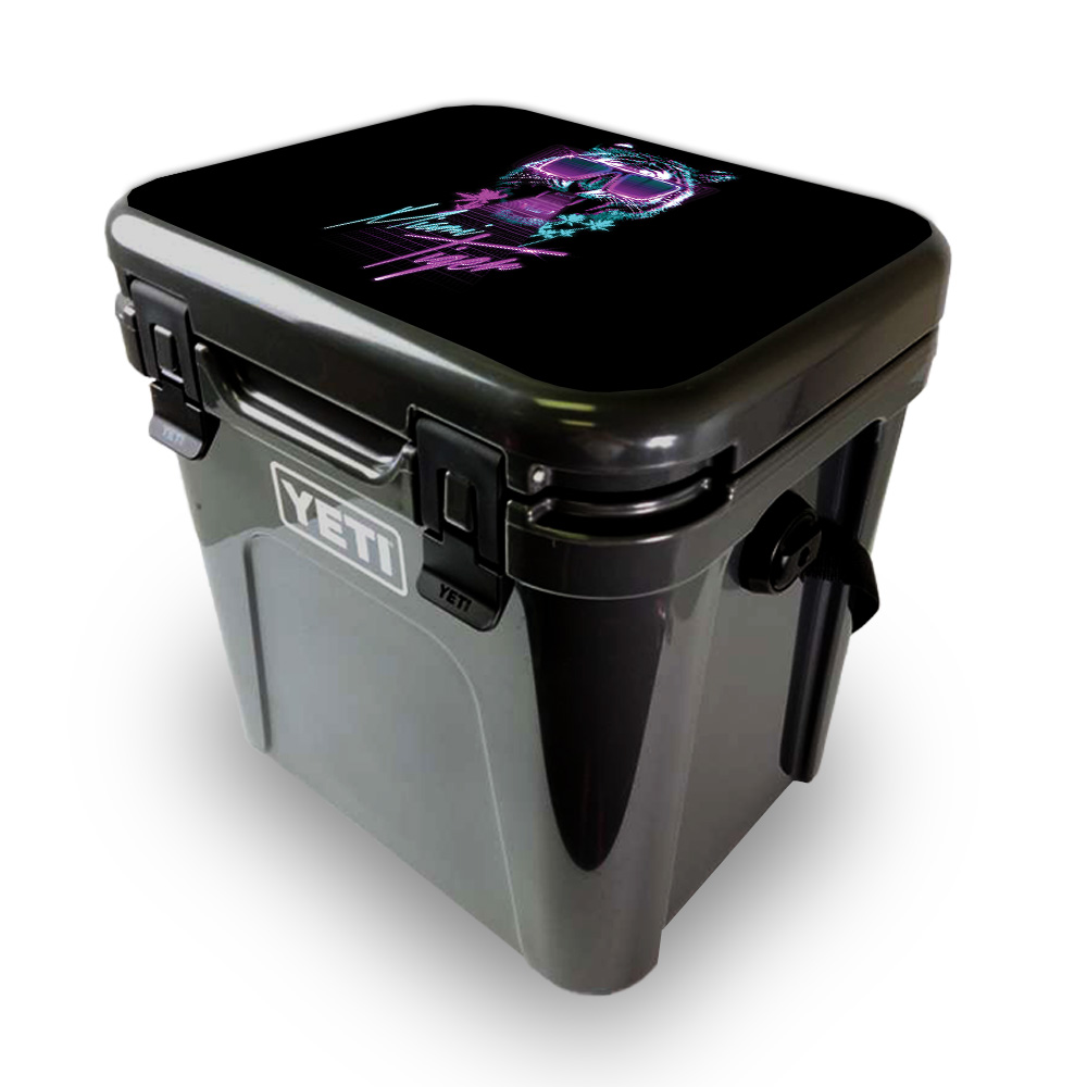 Picture of MightySkins YEROA24LID-Miami Tiger Skin for Yeti Roadie 24 Hard Cooler Lid - Miami Tiger