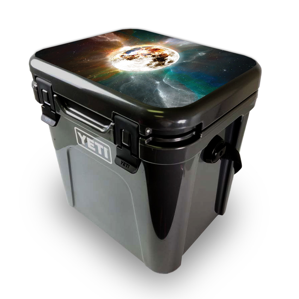 Picture of MightySkins YEROA24LID-Moon Explosion Skin for Yeti Roadie 24 Hard Cooler Lid - Moon Explosion