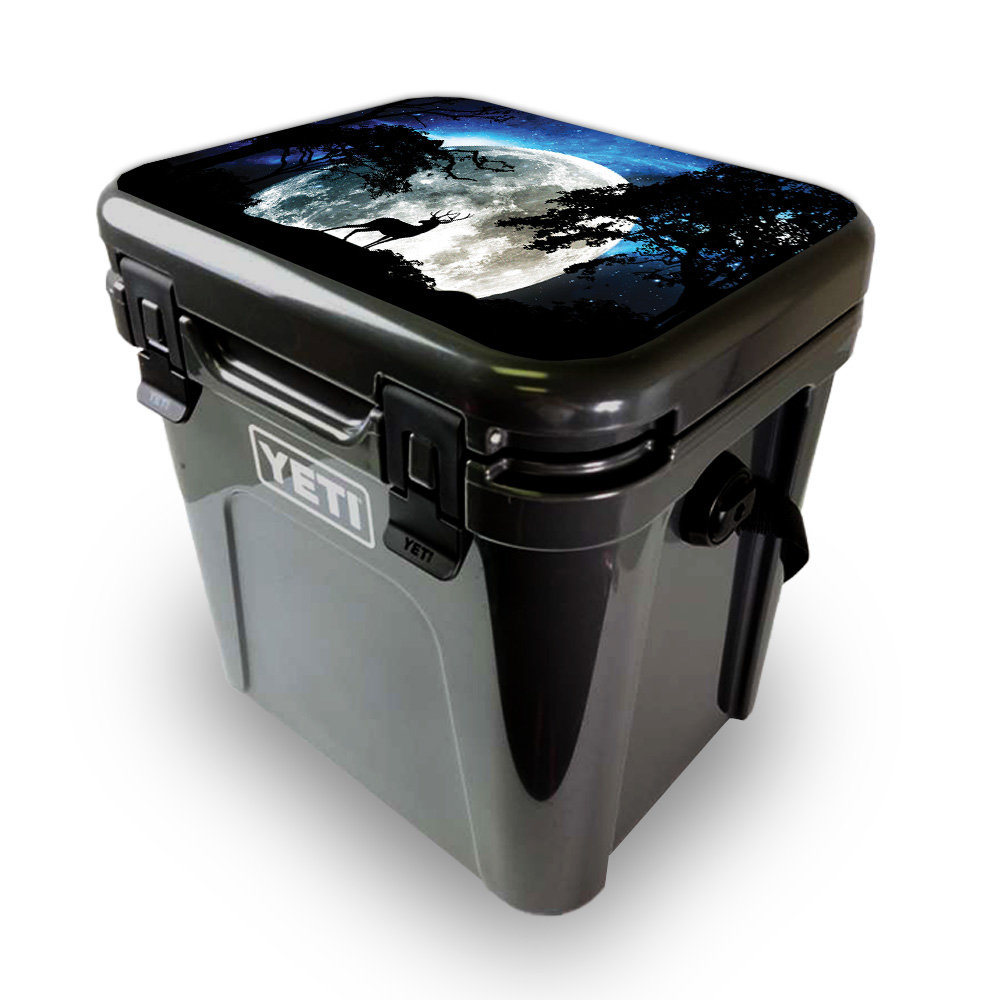 Picture of MightySkins YEROA24LID-Moonlight Deer Skin for Yeti Roadie 24 Hard Cooler Lid - Moonlight Deer