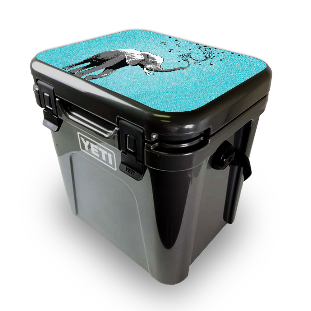 Picture of MightySkins YEROA24LID-Musical Elephant Skin for Yeti Roadie 24 Hard Cooler Lid - Musical Elephant