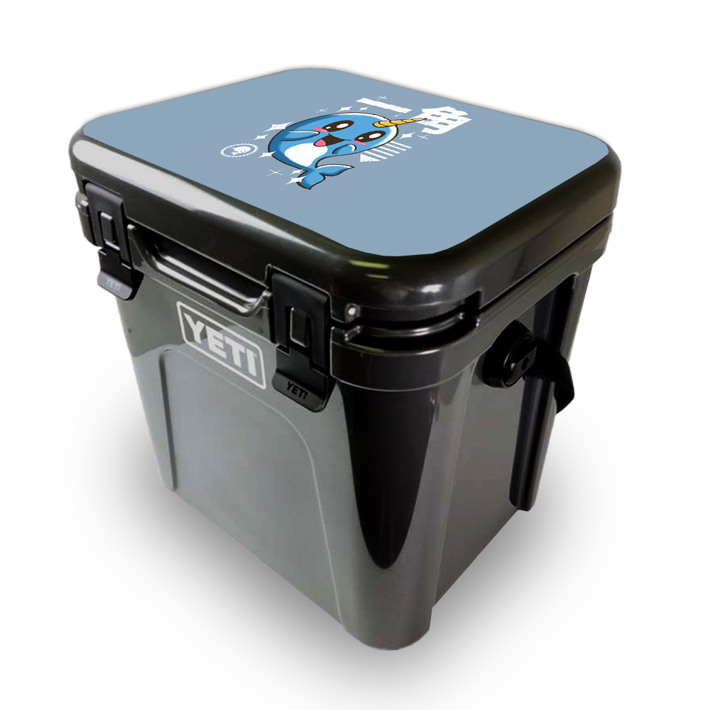 Picture of MightySkins YEROA24LID-Narwhal Kawaii Skin for Yeti Roadie 24 Hard Cooler Lid - Narwhal Kawaii
