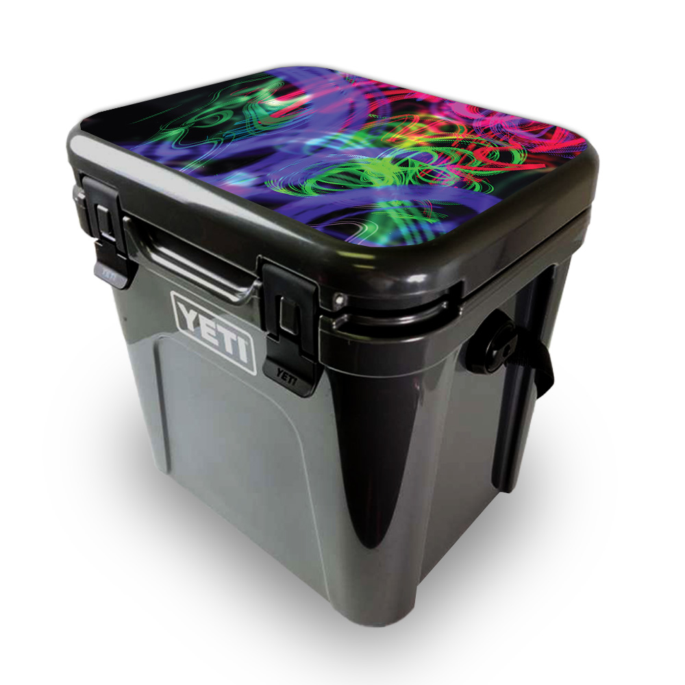 Picture of MightySkins YEROA24LID-Neon Splatter Skin for Yeti Roadie 24 Hard Cooler Lid - Neon Splatter