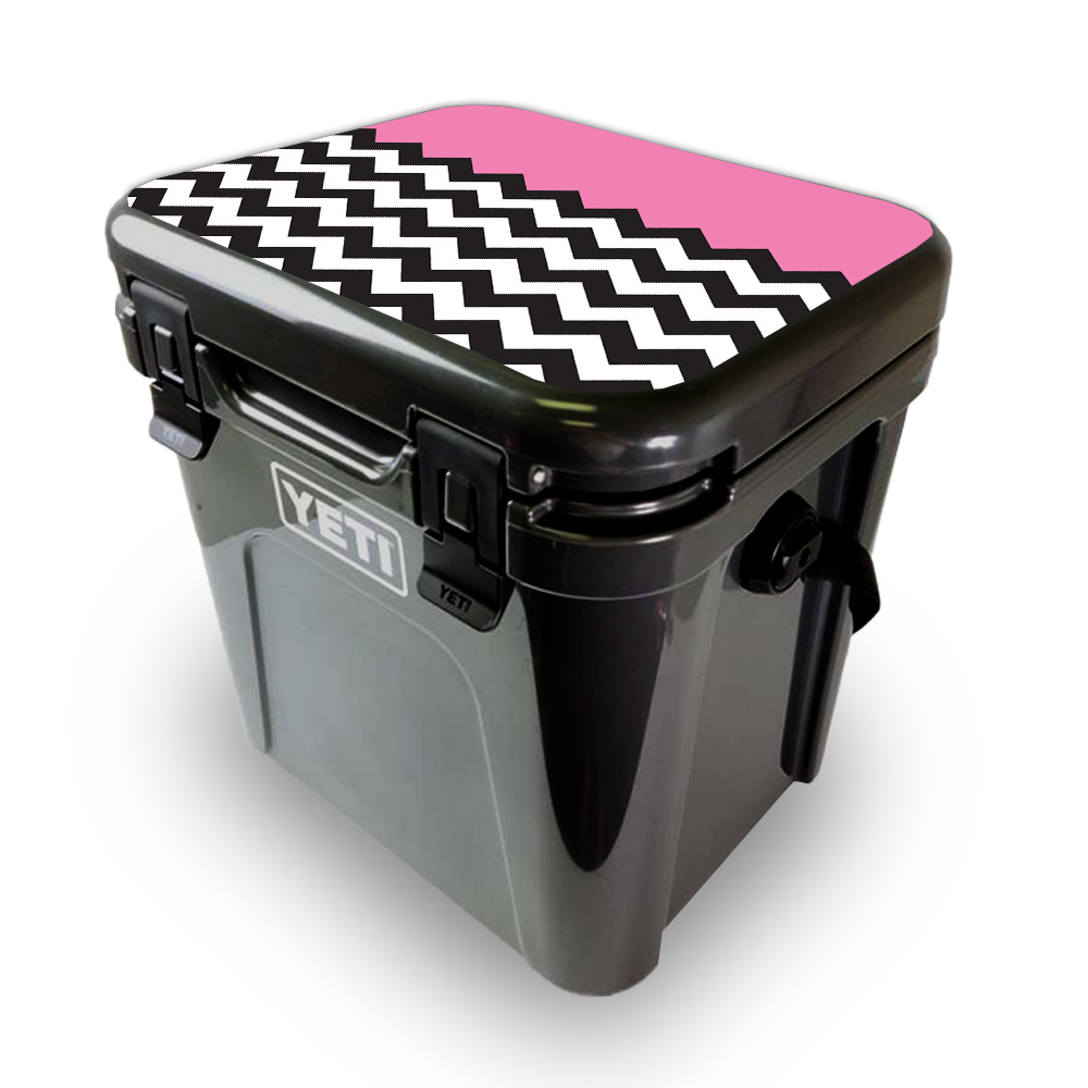 YEROA24LID-Pink Chevron Skin for Yeti Roadie 24 Hard Cooler Lid - Pink Chevron -  MightySkins