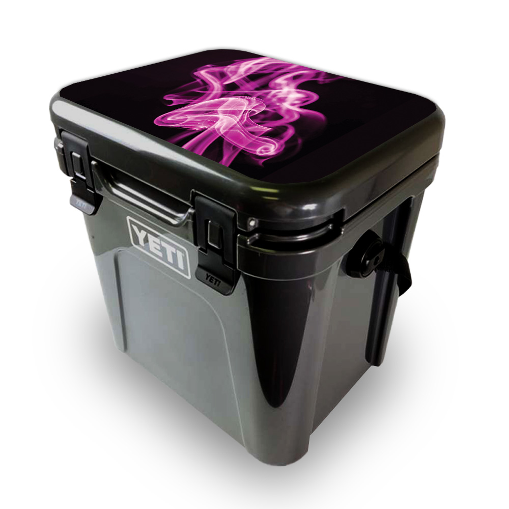 YEROA24LID-Pink Flames Skin for Yeti Roadie 24 Hard Cooler Lid - Pink Flames -  MightySkins