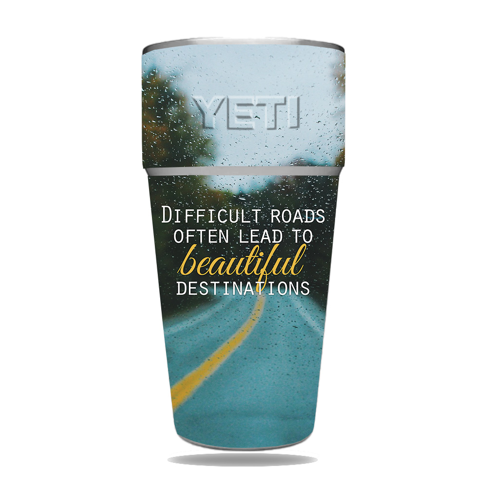 Picture of MightySkins YERAM26SI-Difficult Roads Skin for Yeti Rambler 26 oz Stackable Cup - Difficult Roads