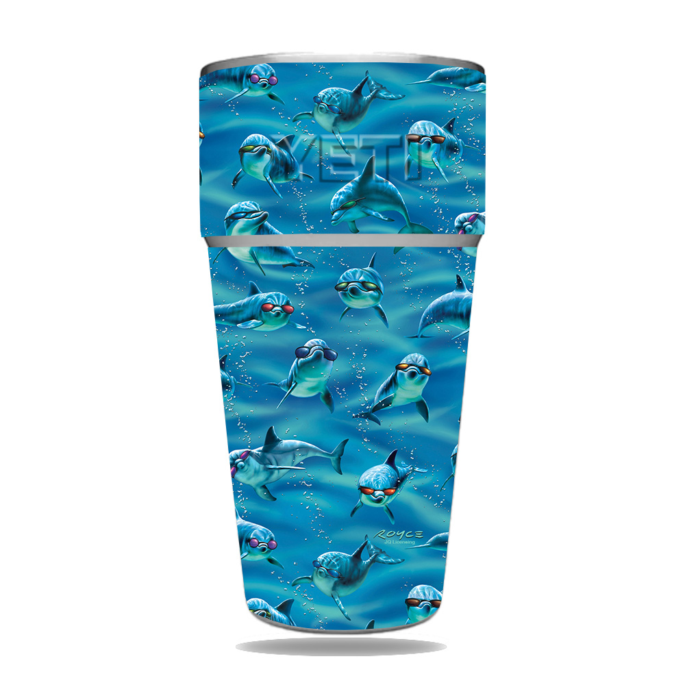 Picture of MightySkins YERAM26SI-Dolphin Gang Skin for Yeti Rambler 26 oz Stackable Cup - Dolphin Gang